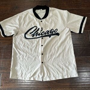 Men's Casual Button Down Shirt in White and Black